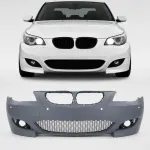 Priekinis Bamperis M-Look BMW E60 / E61 PRE-LCI (03-07) su 24 mm PDC angomis