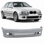 Priekinis M bamperis BMW E39, su PDC, su žibintų apiplovimų angomis