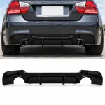Galinio bamperio difuzorius M-Sport BMW E90 / E91 (05-11), juodas blizgus (1x1)