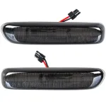 LED &scaron;oniniai dinaminiai posūkio žibintai BMW E46 Coup&eacute; / Cabriolet (1999&ndash;2003 m.), tamsinti, komplektas (2 vnt.)