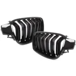 Priekinės dvigubos grotelės Performance BMW F30 / F31 / F80, juodos blizgios