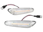 LED &scaron;oniniai dinaminiai posūkio žibintai BMW X3 E83, skaidrūs, komplektas (2 vnt.)