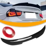 Bagažinės dangčio spoileris BMW E90 (2004&ndash;2011 m.), PSM stiliaus, juodas blizgus