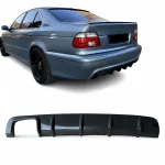 Galinio bamperio difuzorius (2x0) BMW E39 (95-03) , juodas blizgus