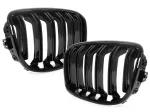 Dvigubos priekinės grotelės BMW F20 / F21 (2011&ndash;2014 m.) 3 / 5 durų hečbekui, juodos blizgios, kairė ir de&scaron;inė, komplektas