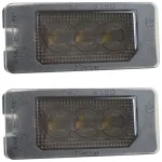 LED valstybinio numerio ap&scaron;vietimo žibintai BMW E39 E60 E61 E70 E71 E72, tamsinti, komplektas (2 vnt.)