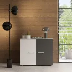 Komoda &bdquo;ALEX 2D&ldquo; - Juoda/balta