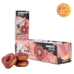 UNIQ PETS - Collagen donut duck & strawberry 7cm &ndash; skanėstas &scaron;unims su antiena, bra&scaron;kėmis ir kolagenu 50g&times;10vnt.