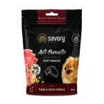 Savory skanėstai &scaron;unims Anti-parasitic su tunu ir laukiniu česnaku, 200 g