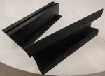 Minirail trapecinei stogo dangai su EPDM juosta (h - 6 cm; l - 26,5 cm) JUODAS