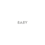 Folinis balionas "BABY" sidabrinis 262&86cm