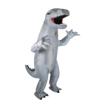 Pilkas pripučiamas dinozauro kostiumas