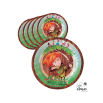 Lėk&scaron;tutės vienkartinės popierinės "Robin Hood" 23 cm 8 vnt