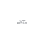 Folinis balionas "Happy birthday" sidabrinis 340x35cm