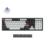Keychron Q6 HE Wireless (Q6H-M1) - US i&scaron;dėstymas - Hot-Swappable Gateron Magnetic Nebula - Carbon Juodas (Juoda) Magnetinė Belai