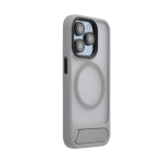 Evelatus Apple iPhone 13 / 14 Rubber Coated MagSafe With Stand Case Silver