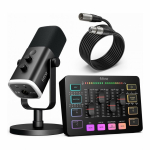 FIFINE AmpliGame KS5 Rinkinys | AM8 mikrofonas | SC3 žaidimų garso mai&scaron;ytuvas | L9 XLR kabelis