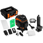 NEO tools Neo Tools 3D lazeris, 16 eilučių, žalias, dėklas, tikslinis diskas, magnetinis laikiklis, pakrovėjas