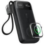 Baseus LiPo I&scaron;orinis akumuliatorius (PowerBank) 10000mAh 45W su integruotu USB-C kabeliu + bevieliu i&scaron;manaus laikrodžio krovikliu EnerF