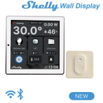 Shelly Plug&Play "Wall Ekranas X2 Sidabrinis + Blu H&T Ivory" Android WLAN Sidabrinė