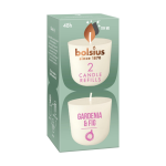Bolsius Žvakės &bdquo;Clean Light&ldquo; papildymo žvakės, 2 vnt. gardenijų ir figų