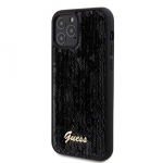 GUESS Dėklas Guess Sequin Script Logo Case iPhone 12|12 Pro Juodas