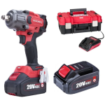 Worcraft Akumuliatorinis smūginis veržliasukis Worcraft 1/2'' 850Nm (XCUBE dėžė) su 2 akumuliatoriais ir įkrovikliu
