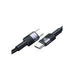 USAMS Kabel USB-C na USB-C Fast Charging stalowy|tarnish SJ724US