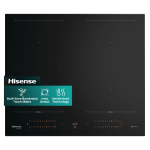 Hisense HI6443BSCWF viryklė Juoda Įmontuoti 59.5 cm Indukcinė viryklė, padalyta į sritis 4 zone(s)