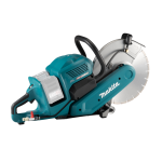 Makita CE001GZ01 Akumuliatorinis pjūklas XGT, 40V MAX x2 (80V MAX), diskas 355mm, max 127mm BL-M, 14.1kg, Be akumuliatorių ir kr