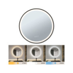 Veidrodinis LED ap&scaron;vietimas Mirra IP44 750 lm 11,5 W reguliuojamas juodas
