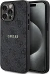 Dėklas Guess PU Leather 4G Colored Ring MagSafe Apple iPhone 15 Pro Max juodas