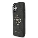 Dėklas Guess PU 4G Metal Logo Apple iPhone 17 pilkas