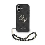 Dėklas Guess PU 4G Metal Logo Strap Apple iPhone 17 juodas