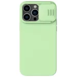 Dėklas Nillkin CamShield Silky Magnetic Silicone Apple iPhone 14 Pro Max &scaron;viesiai žalias