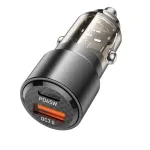 Automobilinis įkroviklis Borofone BZ20A PD65W+QC3.0 83W juodas