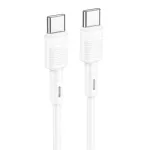 USB kabelis Hoco X83 60W Type-C to Type-C 1.0m baltas