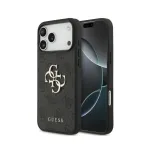 Dėklas Guess PU 4G Metal Logo Apple iPhone 18 Pro pilkas