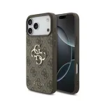 Dėklas Guess PU 4G Metal Logo Apple iPhone 18 Pro rudas