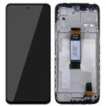 Ekranas Xiaomi Redmi 12 4G/12 5G/Poco M6 Pro 5G su lietimui jautriu stikliuku ir rėmeliu juodas ORG