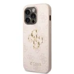 Dėklas Guess PU 4G Metal Logo Apple iPhone 14 Pro Max rožinis
