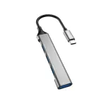 USB &scaron;akotuvas Dudao A16T 4-in-1 adapter USB-C to 3xUSB2.0 + USB3.0 pilkas