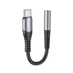 Audio adapteris Hoco LS33 Type-C to 3.5mm pilkas