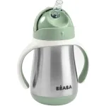 Beaba metalinė gertuvė su &scaron;iaudeliu, 250 ml, Sage Green