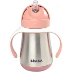 Beaba metalinė gertuvė su &scaron;iaudeliu, 250 ml, Old Pink