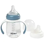 BEABA mokomasis buteliukas-gertuvė 2-in-1, 210 ml, Windy Blue