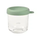Beaba stiklinis maisto indelis su dangteliu, Sage Green, 250 ml