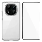 Xiaomi Redmi Note 14 Pro+ 5G dėklas su apsauginiu stiklu, skaidrus