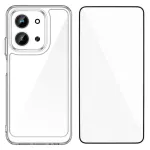 Xiaomi Redmi 15C 4G / 5G dėklas su apsauginiu stiklu, skaidrus