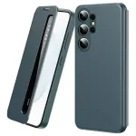 Samsung Galaxy S26 Ultra atverčiamas dėklas su Smart View langeliu, žalias